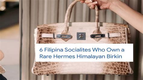 6 Filipina Socialites Who Own a Rare Hermes Himalayan Birkin.